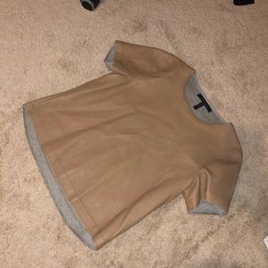 Nude leather top